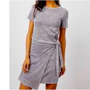 Rails Edie Wrap T Shirt Dress Steel Acid Gray Wash. size M.